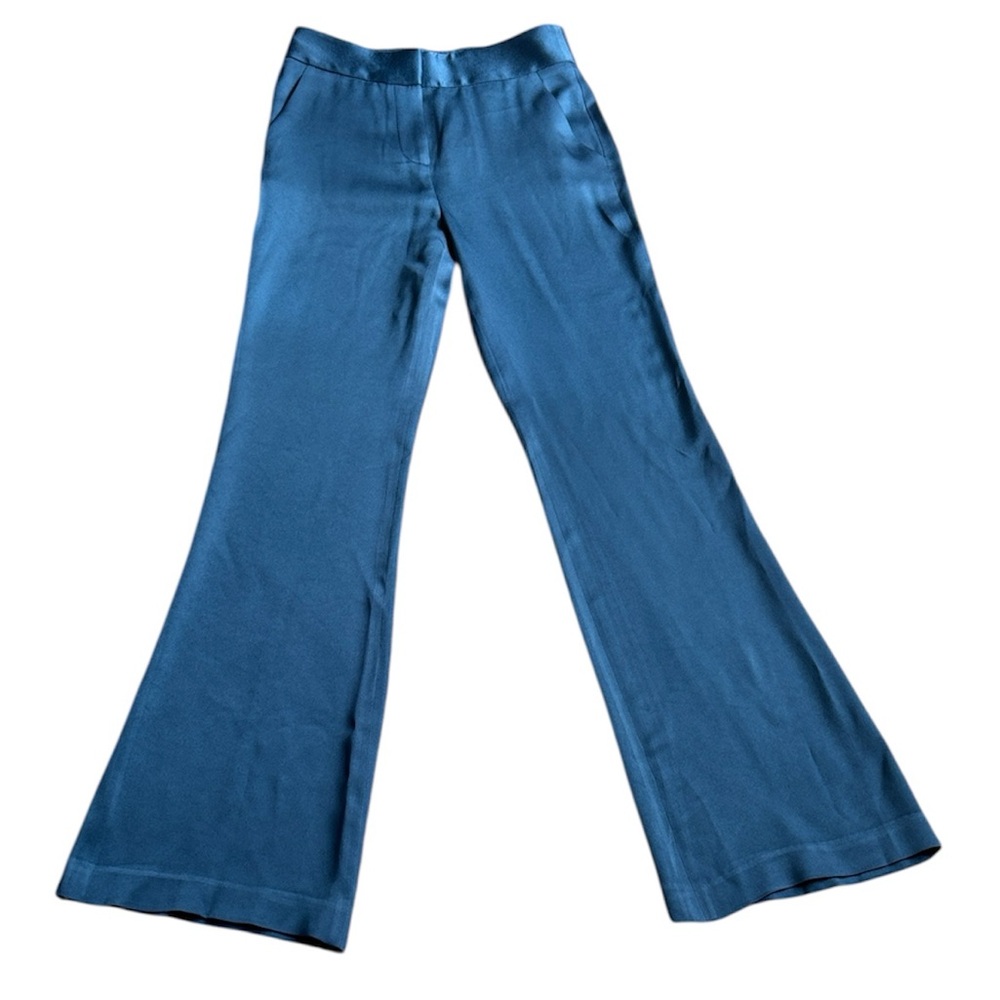 Veronica Beard Lebone High-Rise Flared Pants in Blue Stone sz 2 - Picture 2 of 10